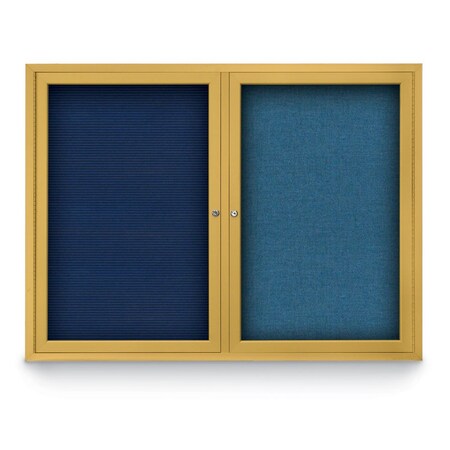 United Visual Products Corkboard, Blue Spruce/Satin, 72" X 36" UV407-SATIN-BLSPRU